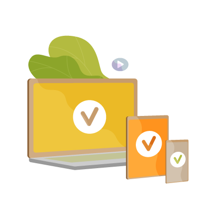 Webdesigner in Vorarlberg Mockup auf blauem Hintergrund illustriert