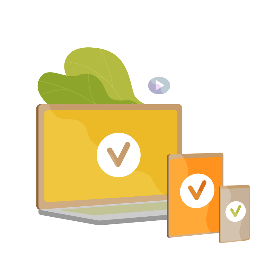 Webdesigner in Vorarlberg Mockup auf blauem Hintergrund illustriert