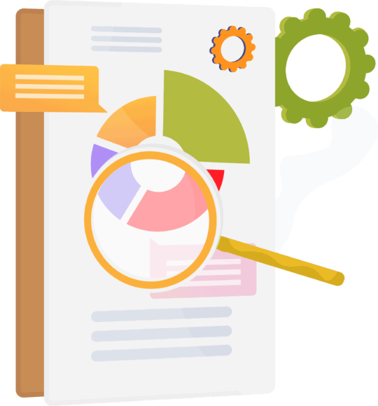 Website Design Illustriert und Marketing im Onlinebereich